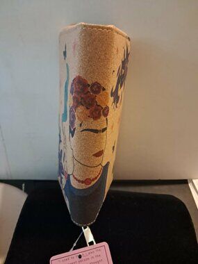 Cork Vegan Wallet Frida Kahlo Print Eco Friendly Bifold Wallet 8x4in Lightweight